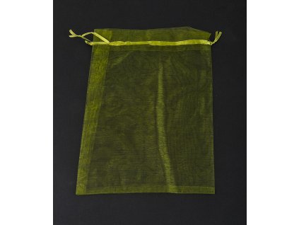 Green organza bag 17x23cm