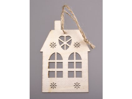 Decoration wooden house 9x6cm