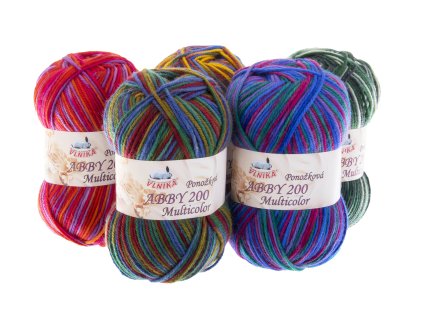 Příze Abby 200 multicolor ponožková