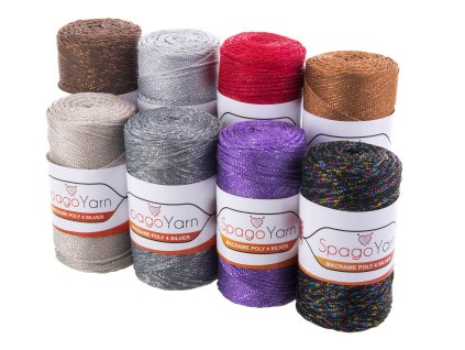 Háčkovací příze Macrame Poly 4 silver
