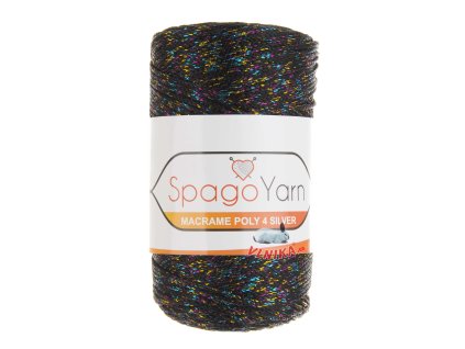 Příze Macrame Poly 4 silver varianta 270-4