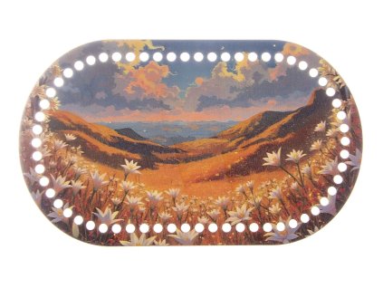 Dno - víko překližkové ovál s potiskem 25x15cm 6mm otvory 1