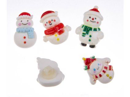 Christmas button snowman mix