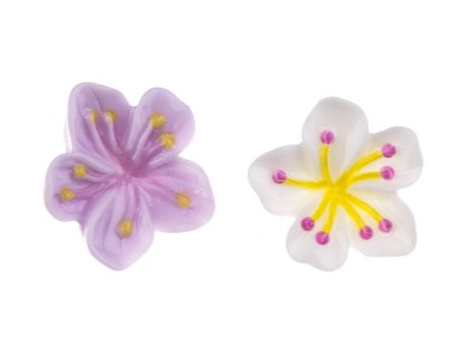 Kwiatek z guzika plastikowego 21mm