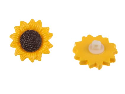 Knoflík plastový slunečnice 25mm