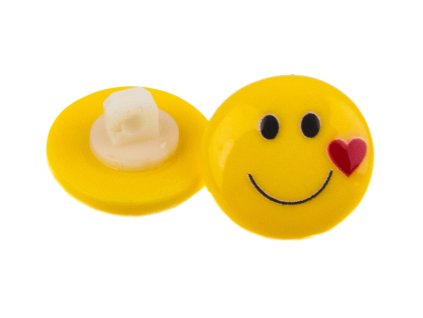 Knoflík plastový smajlík 1,8 cm