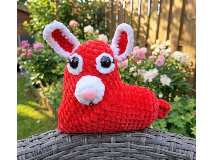 Srdce králík červený 1