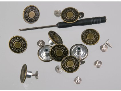 Jeans button 10pcs+screwdriver
