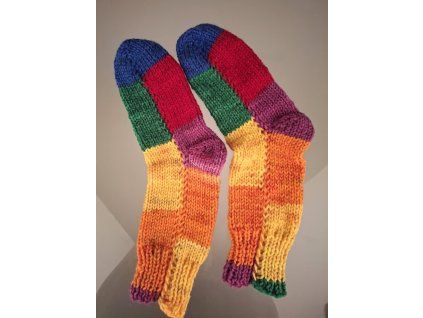 Colorful knitted socks