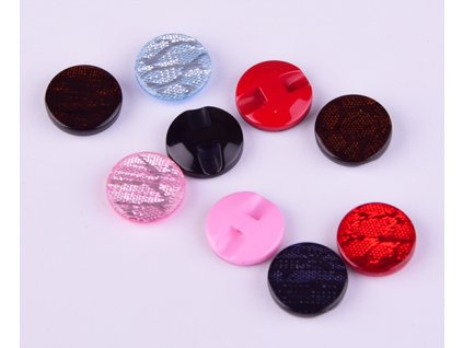 Knoflík 15 mm barevný třpytivý