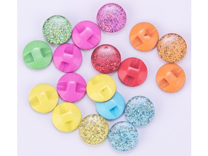 Knoflík  13 mm třpytivý