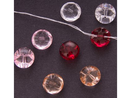 Knoflík 12 mm průhledný GLAMOUR