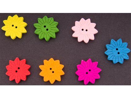 Knoflík 21 mm kytka 1