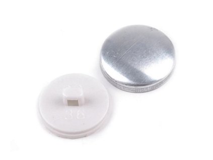 Knoflík 21 mm potahovací bílý varianta bílá