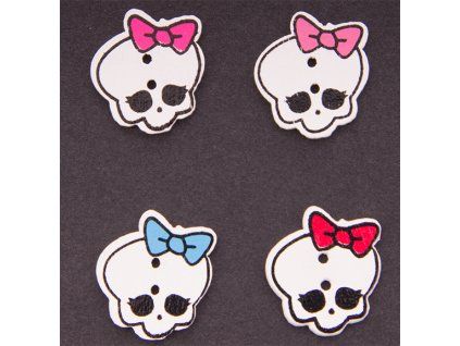 Knoflík 18x20 mm lebka 1