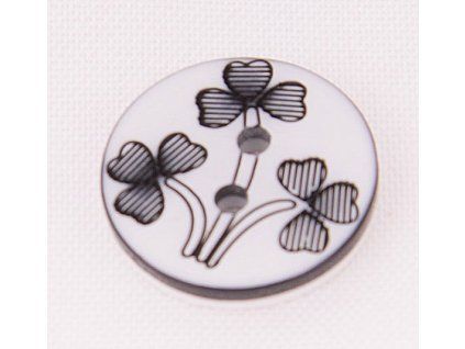 Button  13 mm trefoil