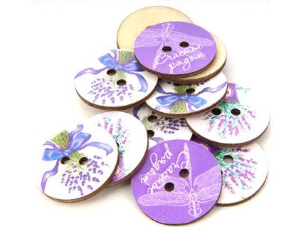 Button 24 mm lavender