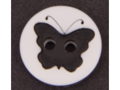 Gombík 13 mm motýľ