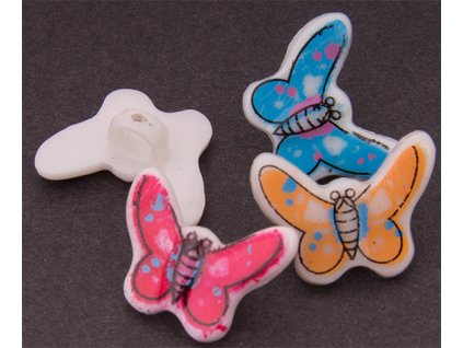 Button 14x19 mm butterfly MIX