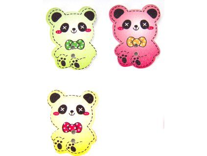 Guzik 30x24 mm miś MIX