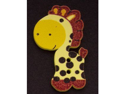 Button 40x23 mm giraffe