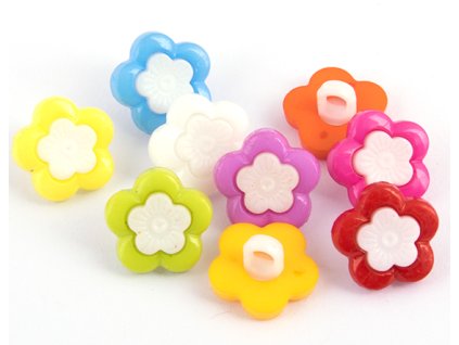 Button 15 mm flower MIX