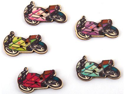 Button 35x20 motorbike MIX