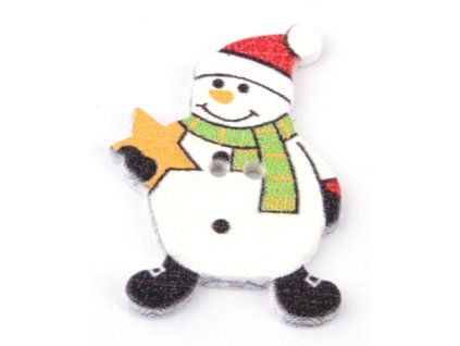 Button 31x20  mm snowman