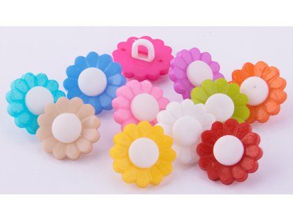Button 15 mm flower MIX