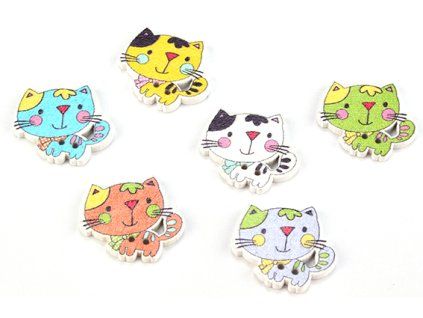 Button 24x26 mm cat MIX