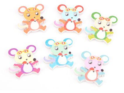 Button 27x32 mm mouse MIX