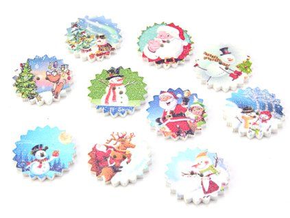 Button 24 mm Christmas MIX