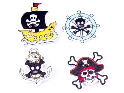 Button 23 mm pirate MIX