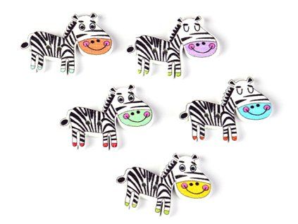 Button 30x20 mm zebra MIX