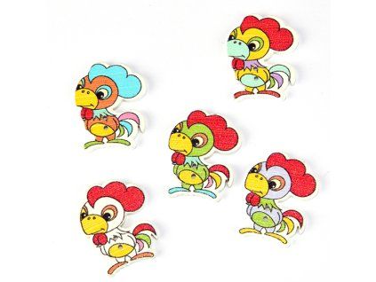 Button 30x20 rooster MIX