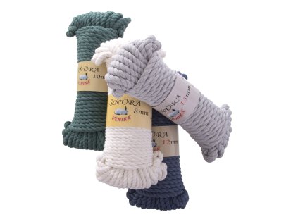 Bavlněná háčkovací šňůra 10mm 1