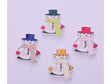 Button 35x26 mm sněhulák MIX