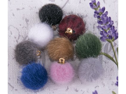 Knoflík - přívěšek bambulkový 16 mm 1