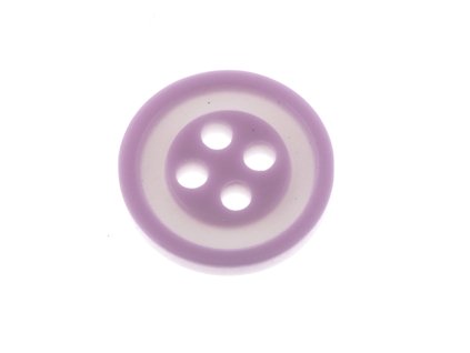 Button 12.5 mm pink with stripe