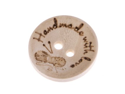 Wooden button hand made ? 20 mm