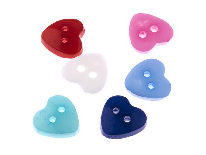 Knoflík 12 mm srdce LOVE