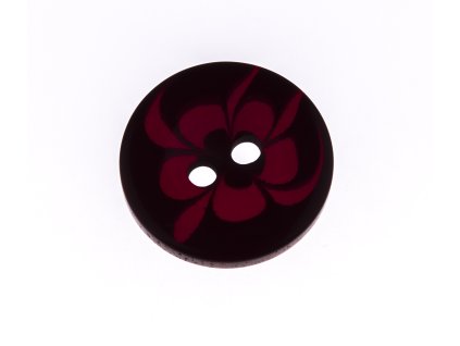 Plastic button 13.5 mm burgundy