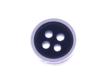 Gombík 11 mm modrý s prúžkom