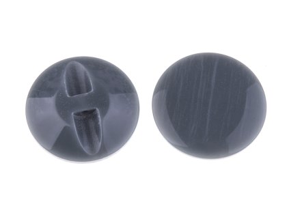 Gombík 18mm šedý plastový