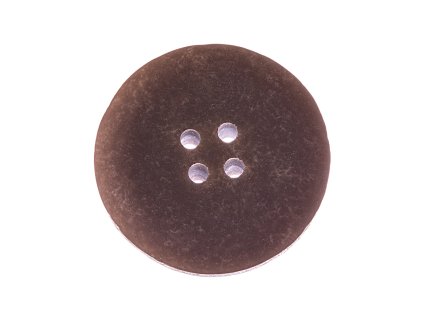 Guzik 25mm brązowy plastik