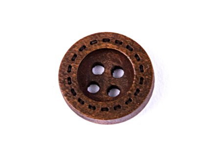 Knoflík 15 mm dřevěný