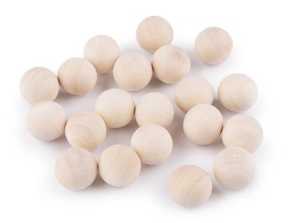 Wooden bead round  without holes ? 18mm