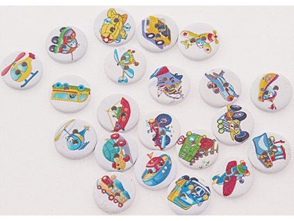 Button 20mm means of transport MIX