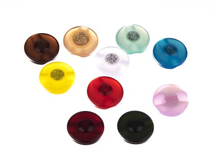 Knoflík 12mm perleťový s flitry LEXA 1