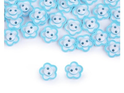 Button 12mm plastic flower